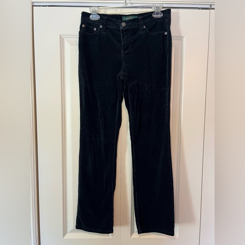 Lauren Ralph Lauren women’s black corduroy pants. Size 4 petite.